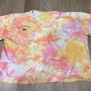Tie-Dye Women's Top - Pink and Orange